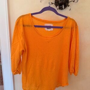 Women's Linen Orange Top
